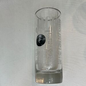 Jack Daniel’s Glass 10 Oz 6 1/4 Tall 2 1/4 In Round Silver Rim Tennessee Whiskey